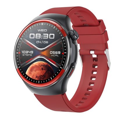 Montre connectée T82 avec écran rond de 1,43 pouce et appels BT, fréquence cardiaque / pression artérielle / oxygène sanguin / sommeil / glycémie / HRV / métope / SOS, Silicone Black, Silicone Red, Silicone Blue, Leather Brown, Leather Black           ...