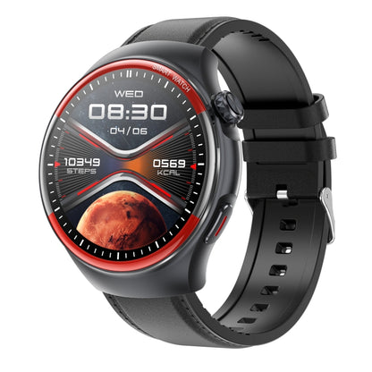 Montre connectée T82 avec écran rond de 1,43 pouce et appels BT, fréquence cardiaque / pression artérielle / oxygène sanguin / sommeil / glycémie / HRV / métope / SOS, Silicone Black, Silicone Red, Silicone Blue, Leather Brown, Leather Black           ...