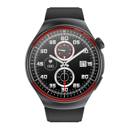 Montre connectée T82 avec écran rond de 1,43 pouce et appels BT, fréquence cardiaque / pression artérielle / oxygène sanguin / sommeil / glycémie / HRV / métope / SOS, Silicone Black, Silicone Red, Silicone Blue, Leather Brown, Leather Black           ...