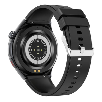 Montre connectée T82 avec écran rond de 1,43 pouce et appels BT, fréquence cardiaque / pression artérielle / oxygène sanguin / sommeil / glycémie / HRV / métope / SOS, Silicone Black, Silicone Red, Silicone Blue, Leather Brown, Leather Black           ...