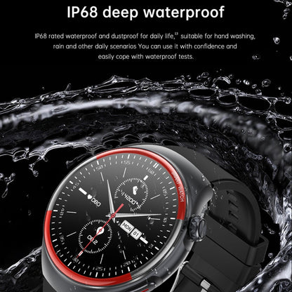 Montre connectée T82 avec écran rond de 1,43 pouce et appels BT, fréquence cardiaque / pression artérielle / oxygène sanguin / sommeil / glycémie / HRV / métope / SOS, Silicone Black, Silicone Red, Silicone Blue, Leather Brown, Leather Black           ...