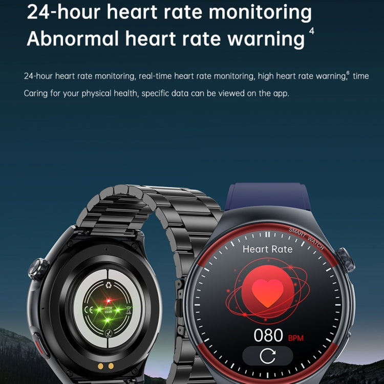 Montre connectée T82 avec écran rond de 1,43 pouce et appels BT, fréquence cardiaque / pression artérielle / oxygène sanguin / sommeil / glycémie / HRV / métope / SOS, Silicone Black, Silicone Red, Silicone Blue, Leather Brown, Leather Black           ...