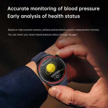 Montre connectée T82 avec écran rond de 1,43 pouce et appels BT, fréquence cardiaque / pression artérielle / oxygène sanguin / sommeil / glycémie / HRV / métope / SOS, Silicone Black, Silicone Red, Silicone Blue, Leather Brown, Leather Black           ...