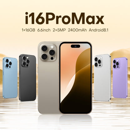 U218 / i16 Pro Max, 1 Go + 16 Go, 6,6 pouces Android 8.1 MTK6580A Quad Core, OTG, Réseau : 3G, Double SIM, EU Plug, US Plug, UK Plug, AU Plug