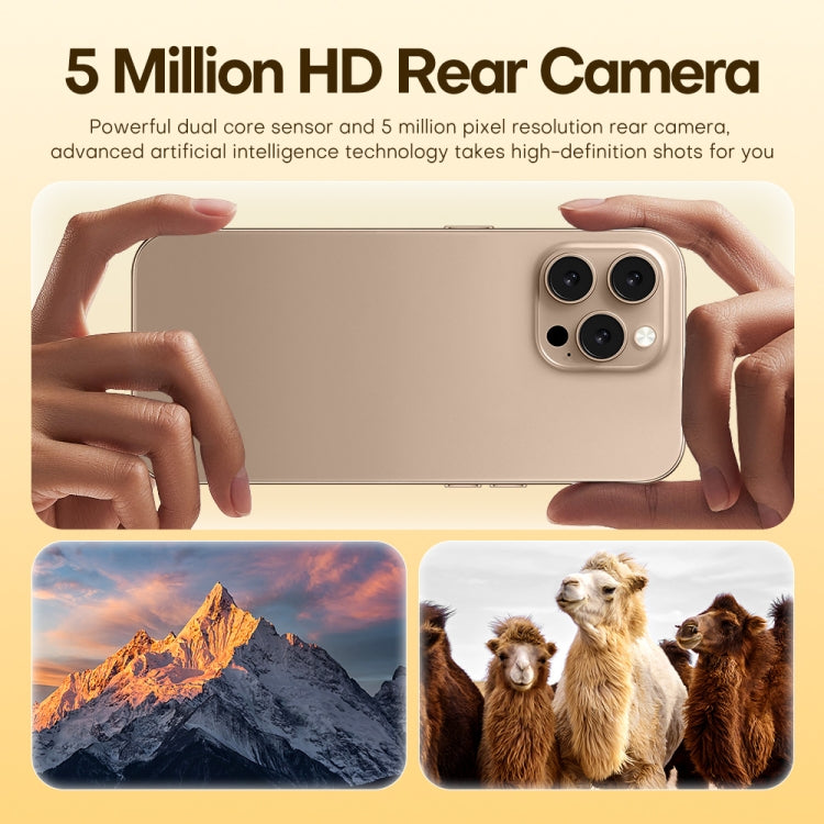 U218 / i16 Pro Max, 1 Go + 16 Go, 6,6 pouces Android 8.1 MTK6580A Quad Core, OTG, Réseau : 3G, Double SIM, EU Plug, US Plug, UK Plug, AU Plug