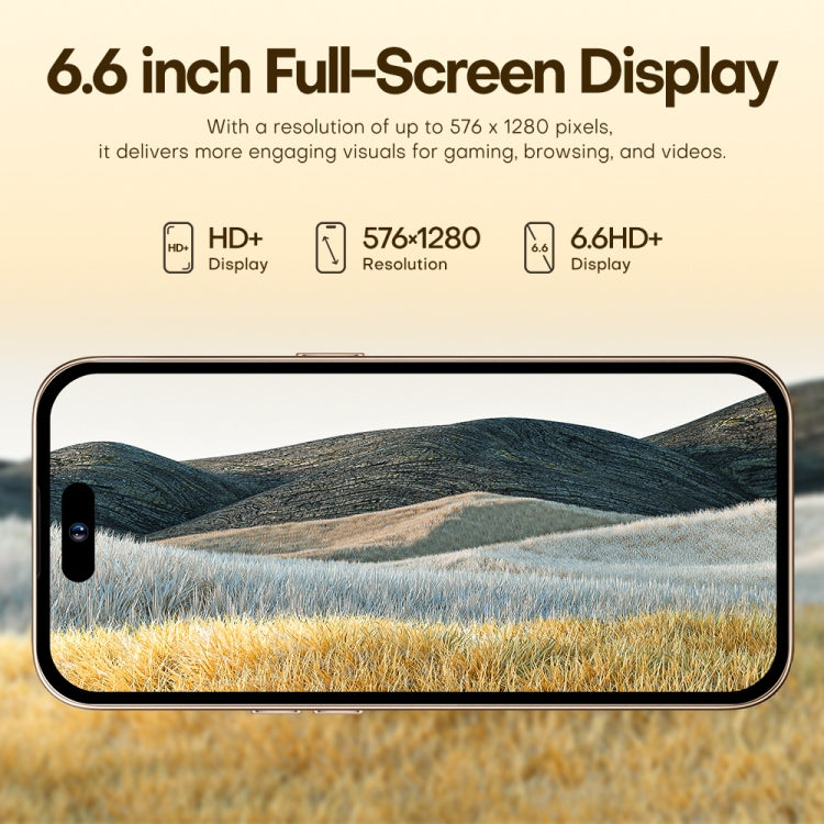U218 / i16 Pro Max, 1 Go + 16 Go, 6,6 pouces Android 8.1 MTK6580A Quad Core, OTG, Réseau : 3G, Double SIM, EU Plug, US Plug, UK Plug, AU Plug