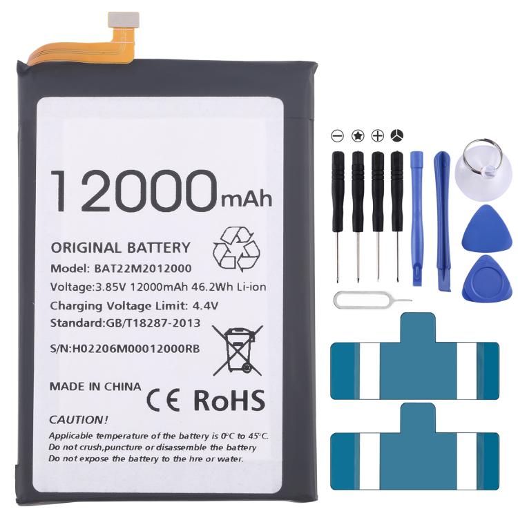 Remplacement de la batterie, For DOOGEE V20 / V20S BAT21ZN1336000 6000mAh, For Doogee S89 / S89 Pro BAT22M2012000 12000mAh, For DOOGEE S97 Pro BAT18735500 8500mAh, For DOOGEE X96 Pro BAT20X965400 5400mAh, For DOOGEE S59 Pro BAT20M1710050 10050mAh      ...