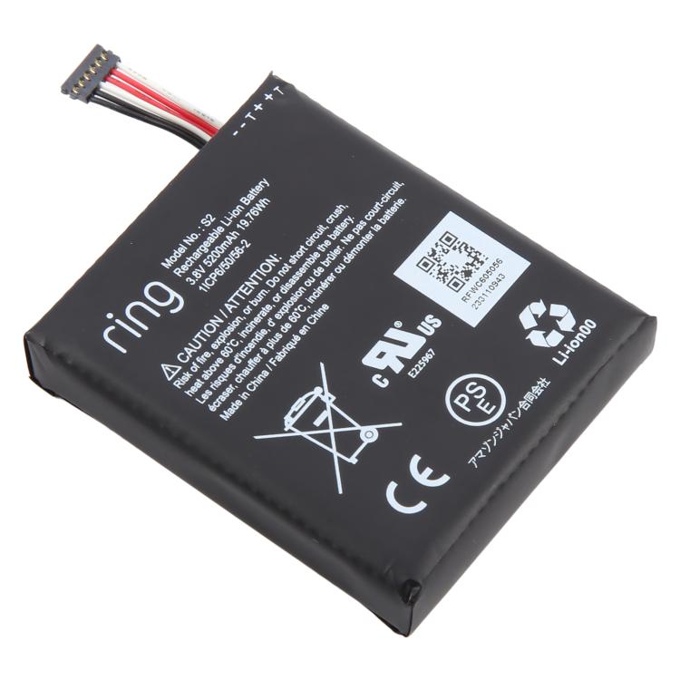 Remplacement de la batterie, For Ring Video Doorbell Ring S2 5200mAh