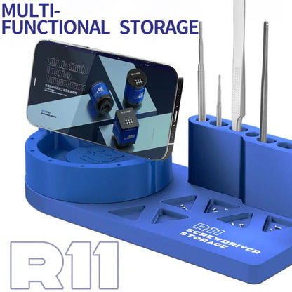 Support de rangement en alliage d'aluminium pour pinces/tournevis Mechanic R11 avec fonction de support de téléphone