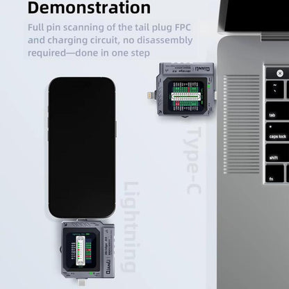 Testeur d'analyse complet de la prise arrière Qianli iBridge A3 pour les périphériques d'interface Lightning et Type-C