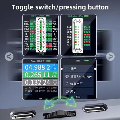 Testeur d'analyse complet de la prise arrière Qianli iBridge A3 pour les périphériques d'interface Lightning et Type-C