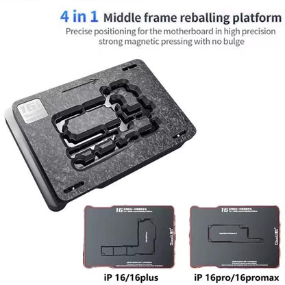Plateforme de reballage BGA à couche intermédiaire magnétique Qianli 4 en 1 pour iPhone série 16