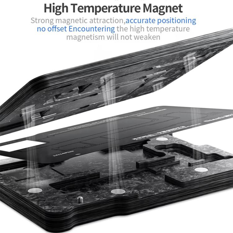 Plateforme de reballage BGA à couche intermédiaire magnétique Qianli 4 en 1 pour iPhone série 16