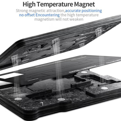 Plateforme de reballage BGA à couche intermédiaire magnétique Qianli 4 en 1 pour iPhone série 16