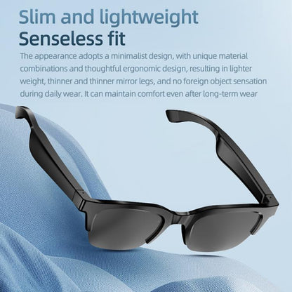 Lunettes Bluetooth intelligentes à réduction de bruit E60 ENC, E60 (Black), E60 (Transparent)