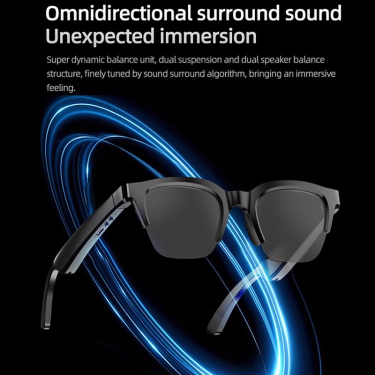 Lunettes Bluetooth intelligentes à réduction de bruit E60 ENC, E60 (Black), E60 (Transparent)