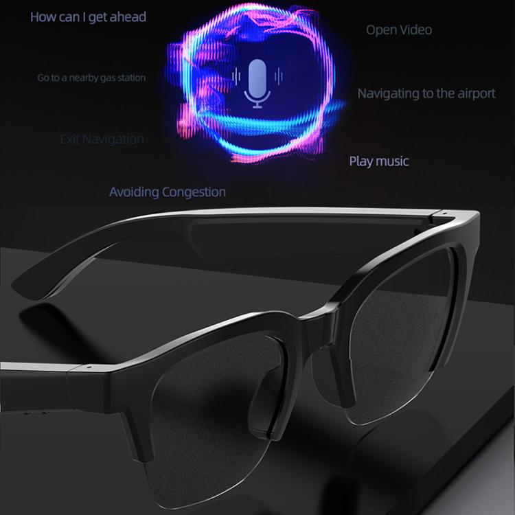 Lunettes Bluetooth intelligentes à réduction de bruit E60 ENC, E60 (Black), E60 (Transparent)