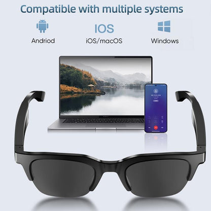 Lunettes Bluetooth intelligentes à réduction de bruit E60 ENC, E60 (Black), E60 (Transparent)