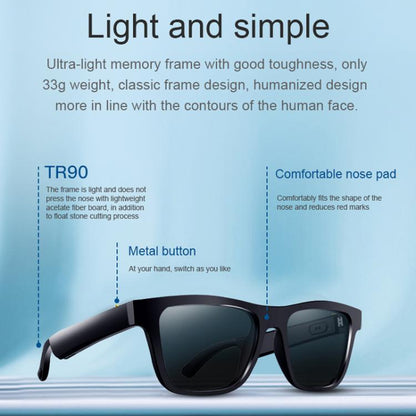 Lunettes Bluetooth audio intelligentes E10, Touch Style