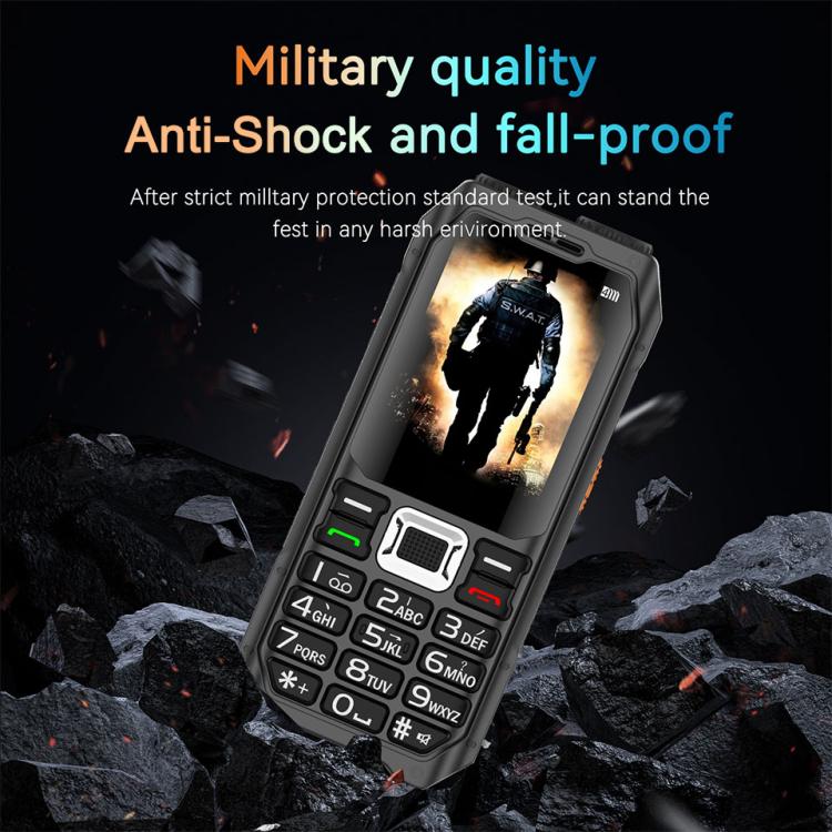 Téléphone à clavier à grand haut-parleur UNIWA M6000, 2,4 pouces, deux lampes de poche, 21 touches, SOS, FM, 4 SIM, GSM, EU Plug, US Plug, UK Plug, AU Plug