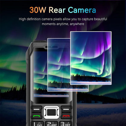 Téléphone à clavier à grand haut-parleur UNIWA M6000, 2,4 pouces, deux lampes de poche, 21 touches, SOS, FM, 4 SIM, GSM, EU Plug, US Plug, UK Plug, AU Plug