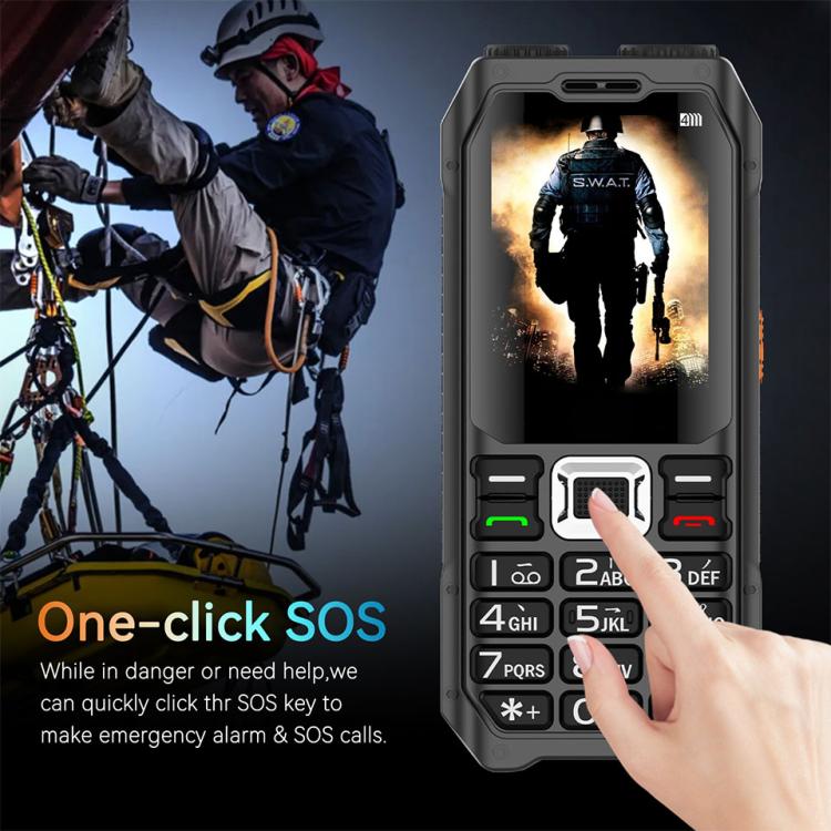 Téléphone à clavier à grand haut-parleur UNIWA M6000, 2,4 pouces, deux lampes de poche, 21 touches, SOS, FM, 4 SIM, GSM, EU Plug, US Plug, UK Plug, AU Plug