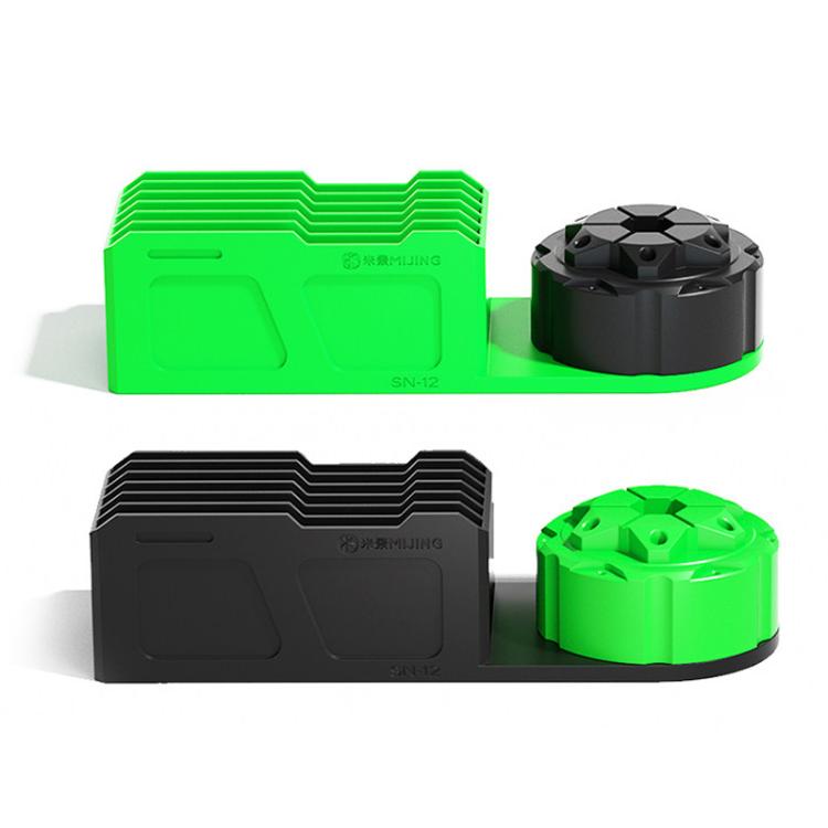 Mijing SN-12 Organiseur de rangement multifonctionnel rotatif à 360° + boîte de rangement en filet de plantation en étain