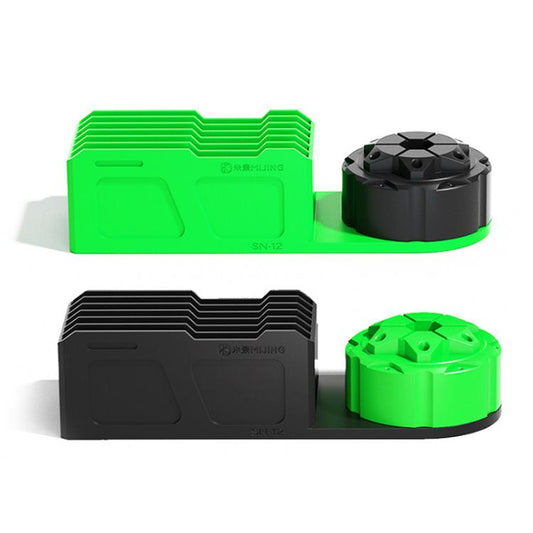 Mijing SN-12 Organiseur de rangement multifonctionnel rotatif à 360° + boîte de rangement en filet de plantation en étain