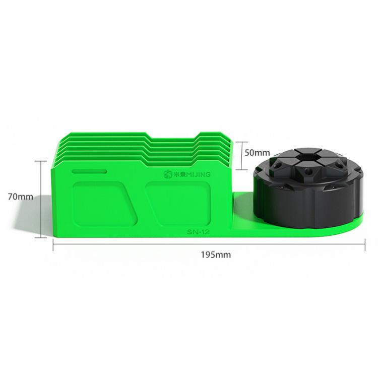 Mijing SN-12 Organiseur de rangement multifonctionnel rotatif à 360° + boîte de rangement en filet de plantation en étain