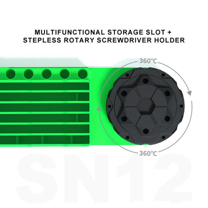 Mijing SN-12 Organiseur de rangement multifonctionnel rotatif à 360° + boîte de rangement en filet de plantation en étain