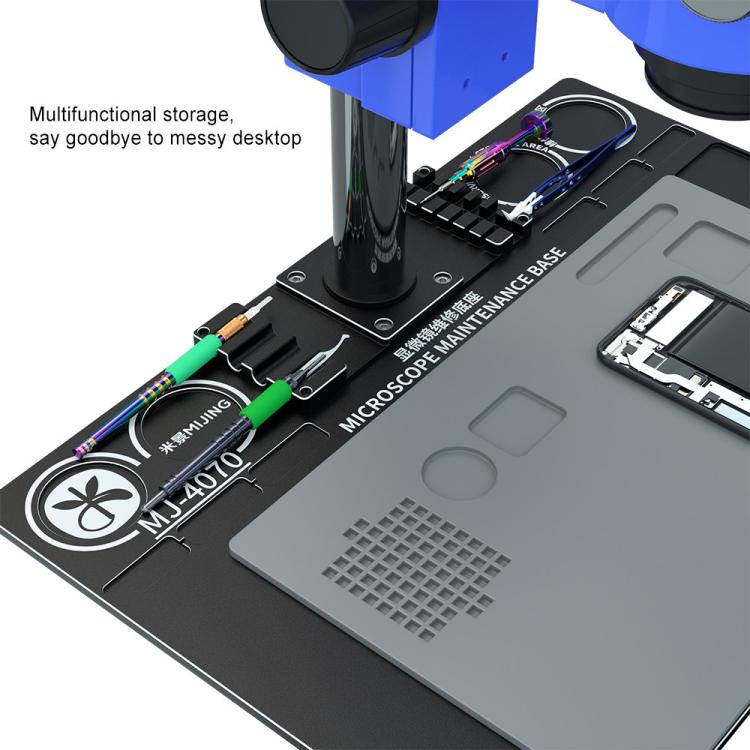Tige fixe Mijing de 32 mm de diamètre, microscope universel en alliage d'aluminium, grande base