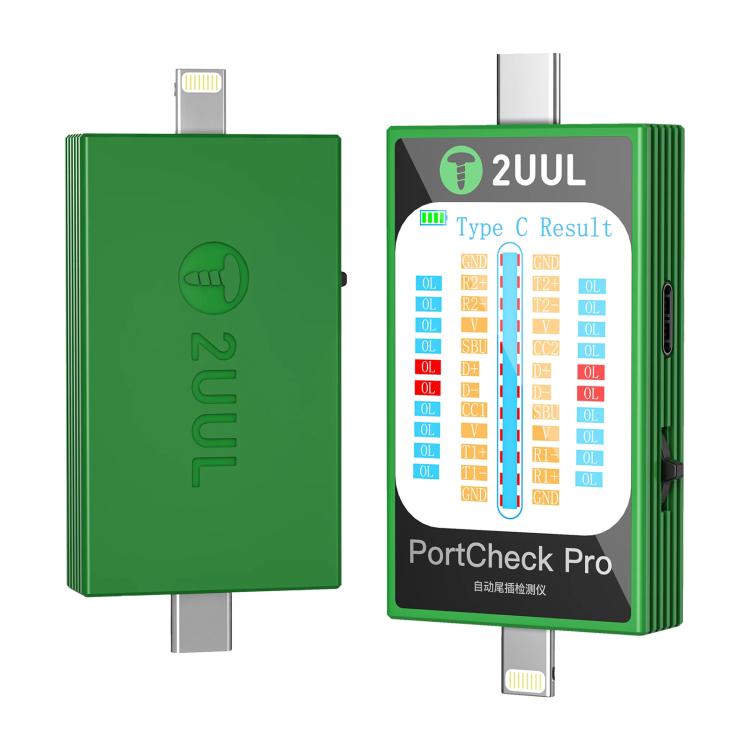2uul PW31 PortCheck Pro 5 V/2 A Type-C/Interface d'éclairage Détecteur automatique de prise arrière