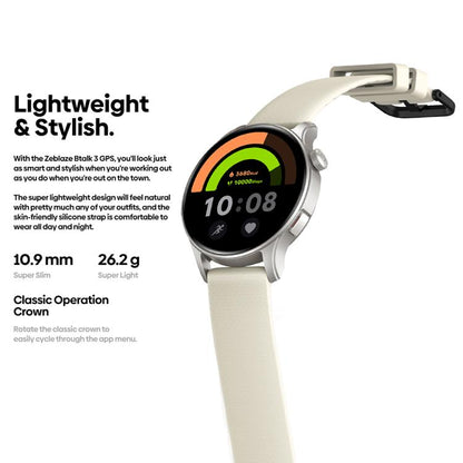 Montre connectée Zeblaze Btalk 3 GPS avec écran HD AMOLED de 1,43 pouce, prise en charge des appels Bluetooth
