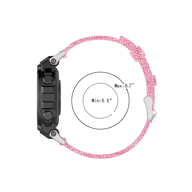 Sangle de remplacement en toile de nylon avec couteau utilitaire, For Huami Amazfit Ares A1908, For Huami Amazfit T-Rex  A1918