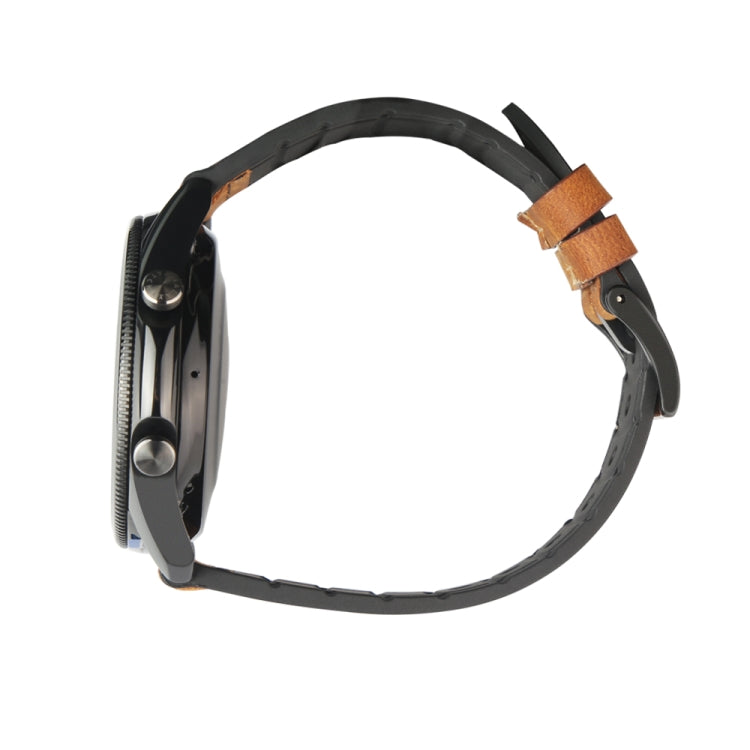 Bracelet de montre en TPU + cuir, For Samsung Galaxy Watch 3 41mm, For Samsung Galaxy Watch 3 45mm