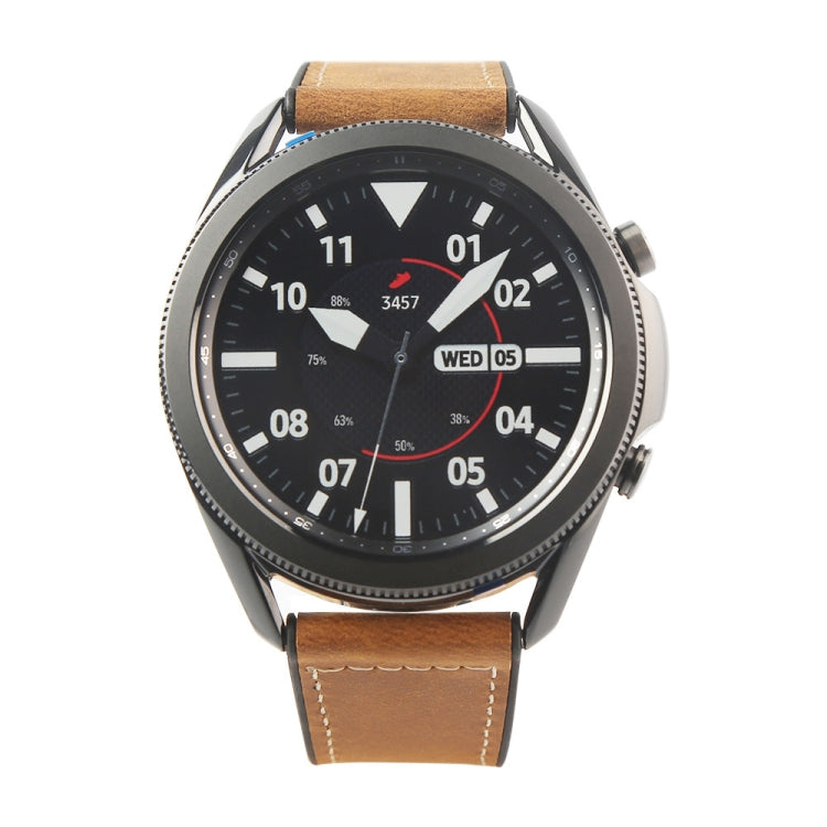 Bracelet de montre en TPU + cuir, For Samsung Galaxy Watch 3 41mm, For Samsung Galaxy Watch 3 45mm