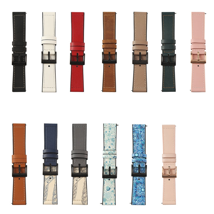 Bracelet de montre en TPU + cuir, For Samsung Galaxy Watch 3 41mm, For Samsung Galaxy Watch 3 45mm