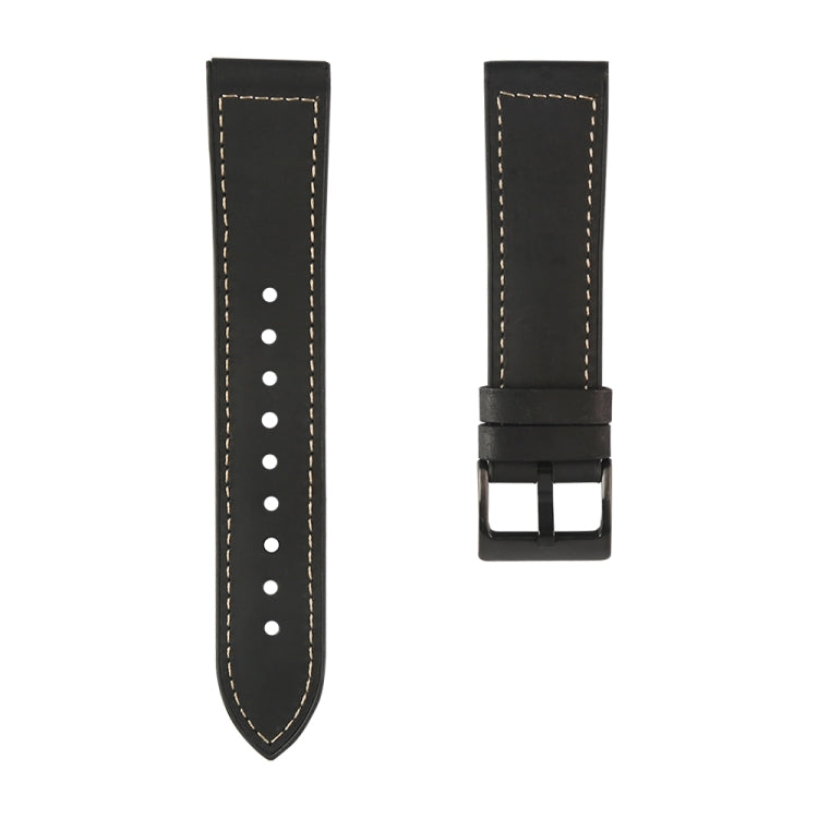 Bracelet de montre en TPU + cuir, For Samsung Galaxy Watch 3 41mm, For Samsung Galaxy Watch 3 45mm
