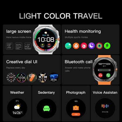 Montre connectée Bluetooth X7 avec écran IPS de 1,51 pouce et surveillance de la santé