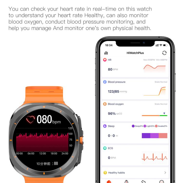 Montre connectée Bluetooth X7 avec écran IPS de 1,51 pouce et surveillance de la santé
