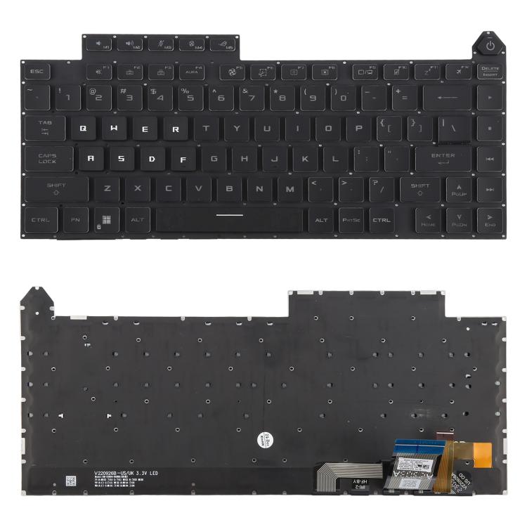 Clavier rétroéclairé couleur version américaine pour ordinateur portable Asus ROG Strix G16 G614 G614JU G634 G634JY 2023, G16 (Colorful)