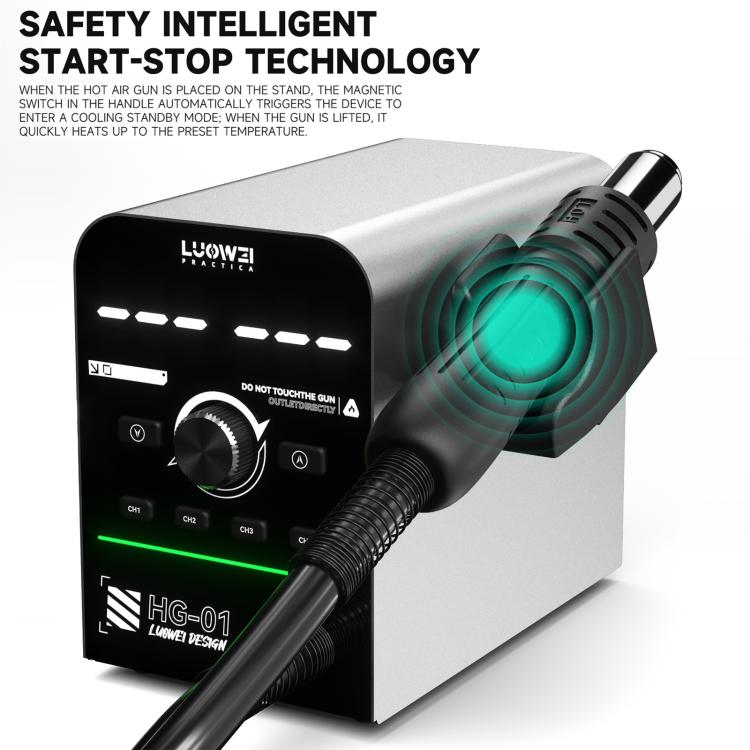 Luowei HG-01 800W Intelligent Digital Hot Air Gun BGA Desoldering Rework Station