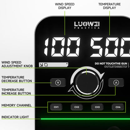 Luowei HG-01 800W Intelligent Digital Hot Air Gun BGA Desoldering Rework Station
