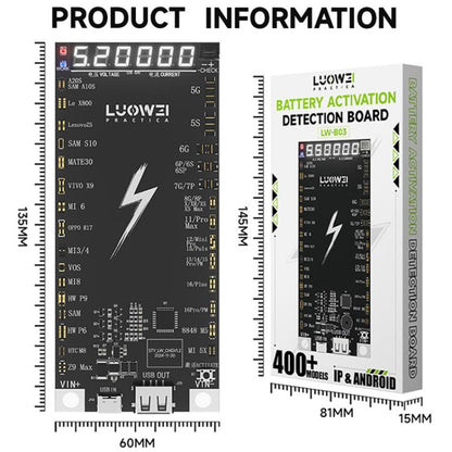 LUOWEI LW-B03 Battery Fast Charging Activation Board for iPhone/Android