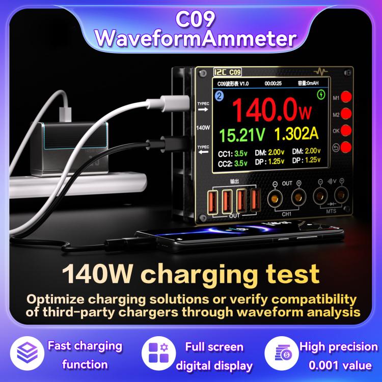 i2C C09 Charge Detection / Voltage Measurement Digital Waveform Ammeter