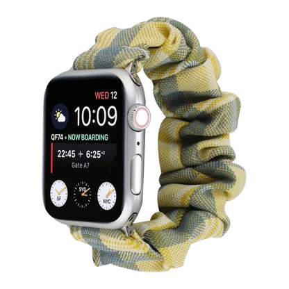 Tissu de style uniforme JK + bracelet de montre en acier inoxydable, For Apple Watch Series 7 45mm / 6 & SE & 5 & 4 44mm / 3 & 2 & 1 42mm, For Apple Watch Series 7 41mm / 6 & SE & 5 & 4 40mm / 3 & 2 & 1 38mm