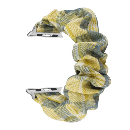 Tissu de style uniforme JK + bracelet de montre en acier inoxydable, For Apple Watch Series 7 45mm / 6 & SE & 5 & 4 44mm / 3 & 2 & 1 42mm, For Apple Watch Series 7 41mm / 6 & SE & 5 & 4 40mm / 3 & 2 & 1 38mm
