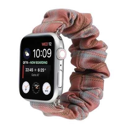 Tissu de style uniforme JK + bracelet de montre en acier inoxydable, For Apple Watch Series 7 45mm / 6 & SE & 5 & 4 44mm / 3 & 2 & 1 42mm, For Apple Watch Series 7 41mm / 6 & SE & 5 & 4 40mm / 3 & 2 & 1 38mm