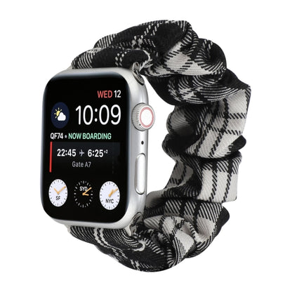 Tissu de style uniforme JK + bracelet de montre en acier inoxydable, For Apple Watch Series 7 45mm / 6 & SE & 5 & 4 44mm / 3 & 2 & 1 42mm, For Apple Watch Series 7 41mm / 6 & SE & 5 & 4 40mm / 3 & 2 & 1 38mm