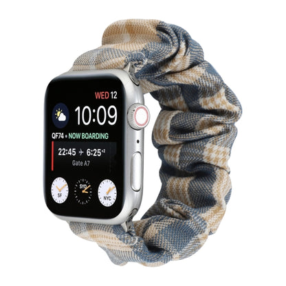 Tissu de style uniforme JK + bracelet de montre en acier inoxydable, For Apple Watch Series 7 45mm / 6 & SE & 5 & 4 44mm / 3 & 2 & 1 42mm, For Apple Watch Series 7 41mm / 6 & SE & 5 & 4 40mm / 3 & 2 & 1 38mm